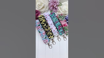 Scrunchie Wristlet Keyfob #keyfobwristlet #scrunchie #keychain #fyp #shortvideo #youtubeshorts #new