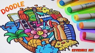 RANDOM DOODLE | Doodles # 8 | Copic Markers