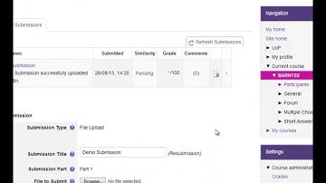Moodle Video - Submitting an assignment to a TurnItIn submission box
