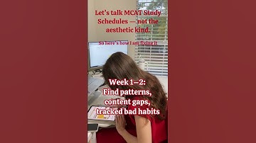 💡Creating an effective MCAT study schedule