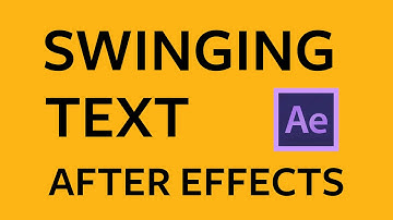 Swinging Text (Motion Typography Technique) After Effects Tutorial