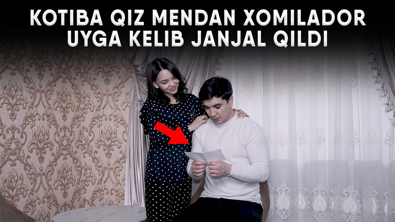KOTIBA QIZ MENDAN XOMILADOR, UYGA KELIB JANJAL QILDI