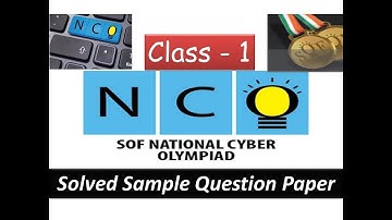 National Cyber Olympiad (NCO) Sample Question paper for CLASS 1