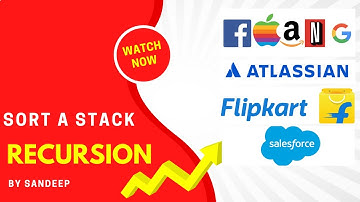 Sort A Stack using Recursion || Java DSA Program
