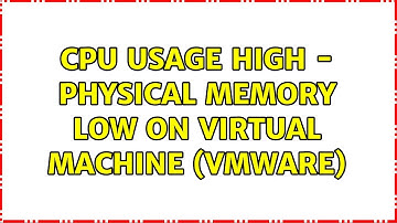 CPU Usage High - Physical Memory Low on Virtual Machine (VMWare)