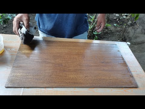 PAANO MAG VARNISH NG OIL WOOD STAIN GAMIT ANG PAINT BRUSH AT BASAHAN / How to varnish oil wood stain