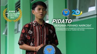 JUARA 1 Lomba Pidato HUT BNN RI-20 | Bersama Perangi Narkoba #HUTBNNRI #BnnSulawesiTengah