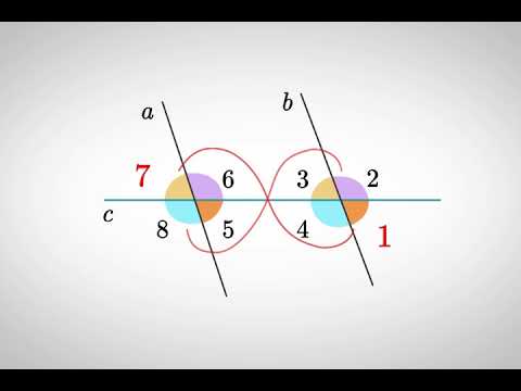Геометрия 7. Углы, образованные при пересечении двух параллельных прямых секущей. Урок на bilimland.