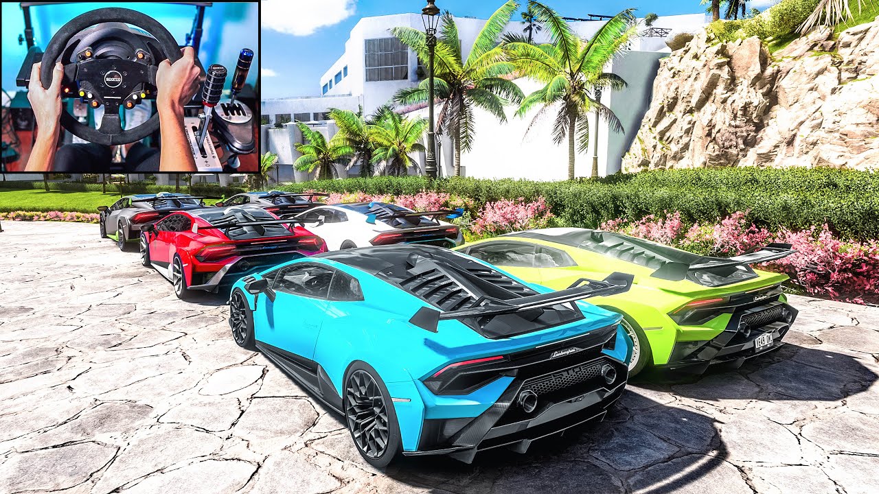Lamborghini Huracán STO CONVOY - Forza Horizon 5 (Steering Wheel + Shifter) Gameplay