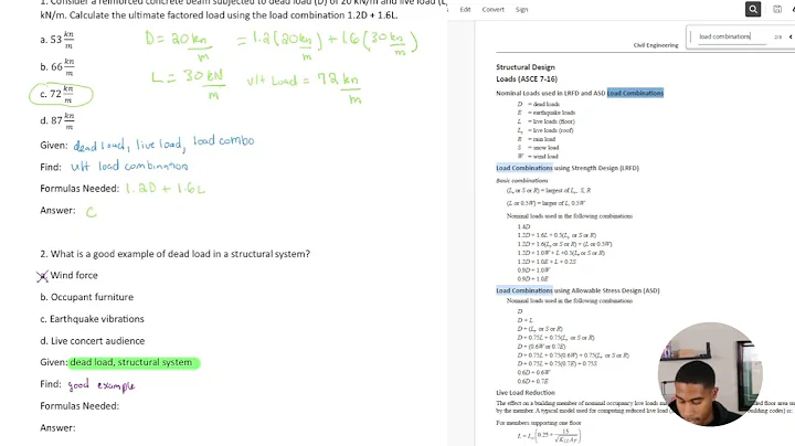 FE Review - Structural Engineering - Loads, load combinations, and load paths