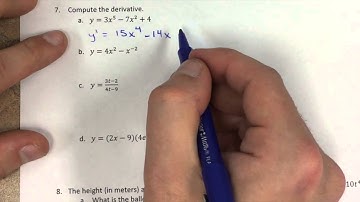 Calc Practice test 3.1-3.4