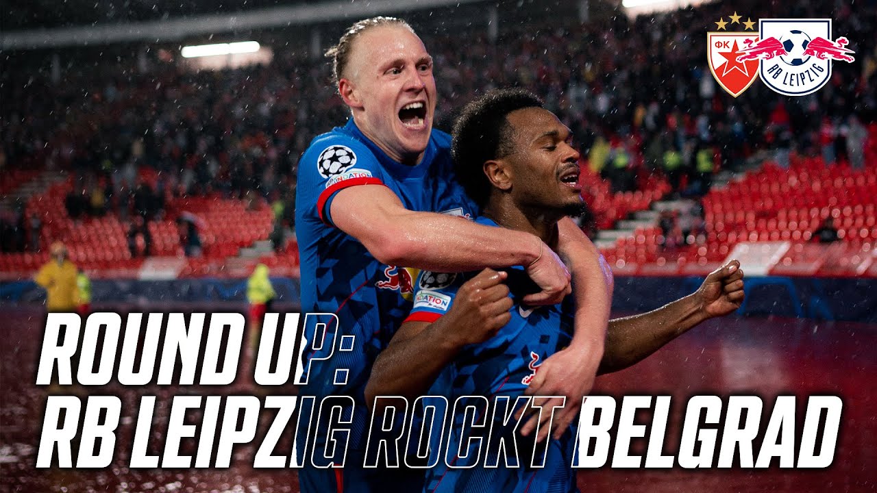 FK Crvena Zvezda Belgrad 1-2 RB Rasen Ballsport Leipzig ( Champions League  2023 - 2024 ) :: Resumos :: Videos 