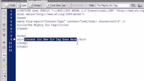 Dreamweaver CS4 Tutorial - 15 - Page Layout with CSS
