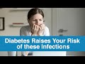 What infections are you at risk for with diabetes  diabetes and infections