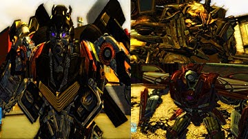 Transformers: The Game | Classic Stealth Bumblebee Vs. Bonecrusher and Drones [Modding]