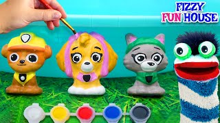 Fizzy &amp; Phoebe Help The Paw Patrol On A Fun Painting Activity 🎨 | Fun Videos For Kids