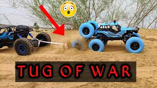 Rc Rock Crawler VS Rc Buggy Car | 4×4 VS 6WD | Tug of War | Comparison video