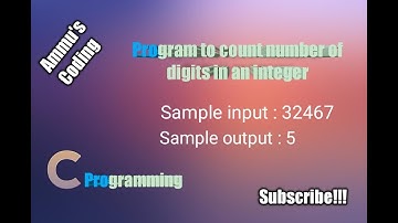 C Program to Count number of digits in an integer | Explanation in Tamil | using while loop