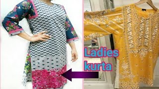 Ladies kurta/kameez cutting and stitching: sweet viewers; in this
video, i shell teach you of kurti stitching square arm design which
a...