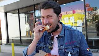 PIZZAIOLO PROFESSIONISTA PROVA LA PIZZA DI DOMINOS PER LA PRIMA VOLTA
