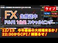 (12/13)今日は待ちに待ったCPIだ！ドル円1分足スキャルピング生中継（FXライブ配信）