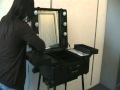 Valise studio make up trolley table de maquillage ampoules noire ref  sa 018