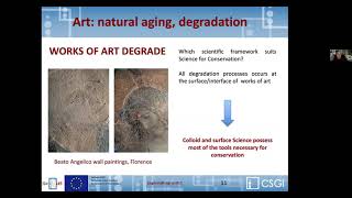 Prof. Baglioni’s Webinar: Application of soft matter to the conservation of cultural heritage screenshot 4