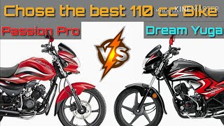 Hero Passion Pro 110 vs Honda Dream Yuga | Detailed Comparison|Price, Specs,Features, mileage, looks
