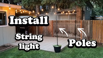 How to install string light poles.
