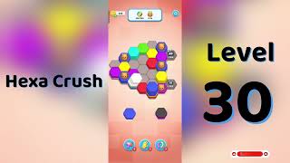 🔥 Hexa Crush Level 30 Walkthrough 🧩 | Solution Guruji 🎮