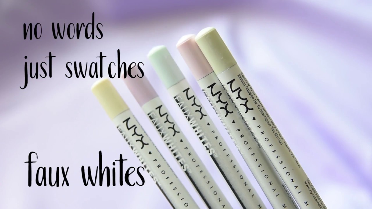 NYX Faux Whites // No Words Just Swatches