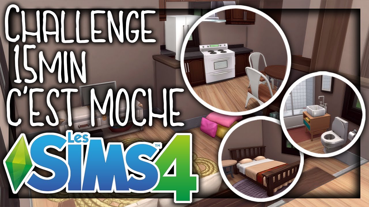Challenge construction en 15min, c'est moche - Sims 4 ☽ - YouTube