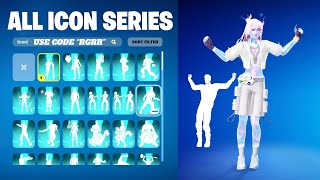 Eclipse Showcase With All Fortnite Icon Series & New Tiktok Emotes