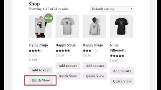 how to add Quick View option to woocommerce website