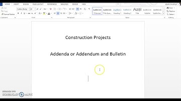 Addenda & Bulletin in construction | Construction projects