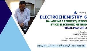 Electrochemistry # 6: Balancing Redox Equation by Ion-electron Method (basic medium) 2nd Equation