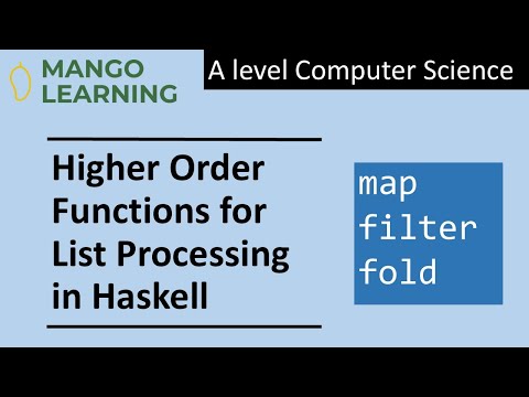 Higher Order Functions for List Processing In Haskell
