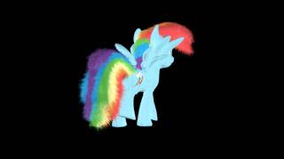 MLP Walk - with Hair - Rainbow Dash - Full Fluffy Version