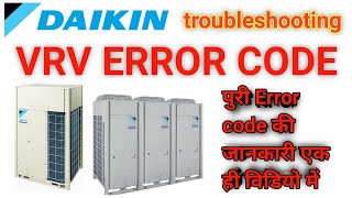 Celebrity Daikin vrv error code list.most fault error code of VRV daikin.how to solve error code of Daikin err Net Worth