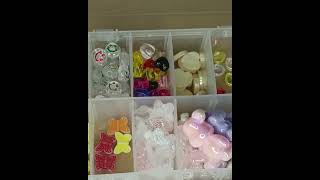Organize / restock some of my raw materials glass bead and charms with music (asmr)