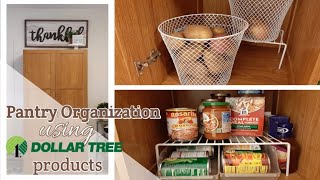 Small Pantry Organization; with dollar tree products!||Military housing