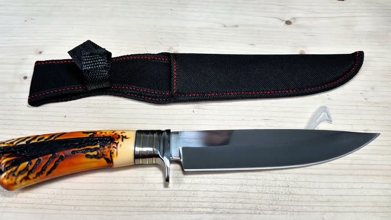 Cutit drumetie Columbia SABER, lama fixa otel inoxidabil, teaca inclusa neagra