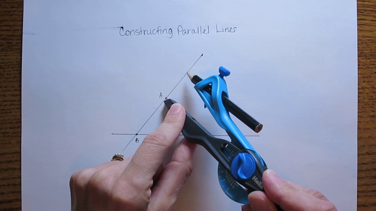 Geometry - Construct Parallel Lines - YouTube