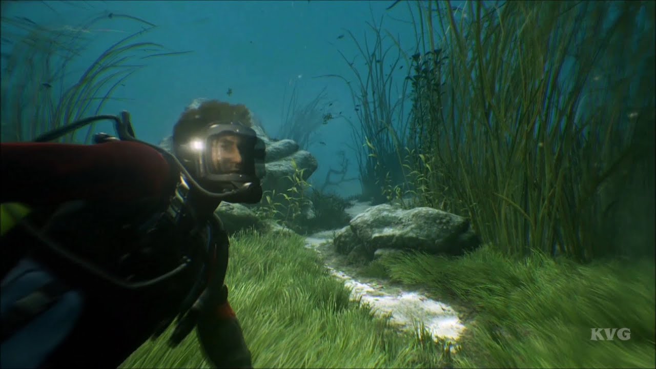 Uncharted 4 A Thief's End Swimming Scuba Dive Gameplay (PS4 HD