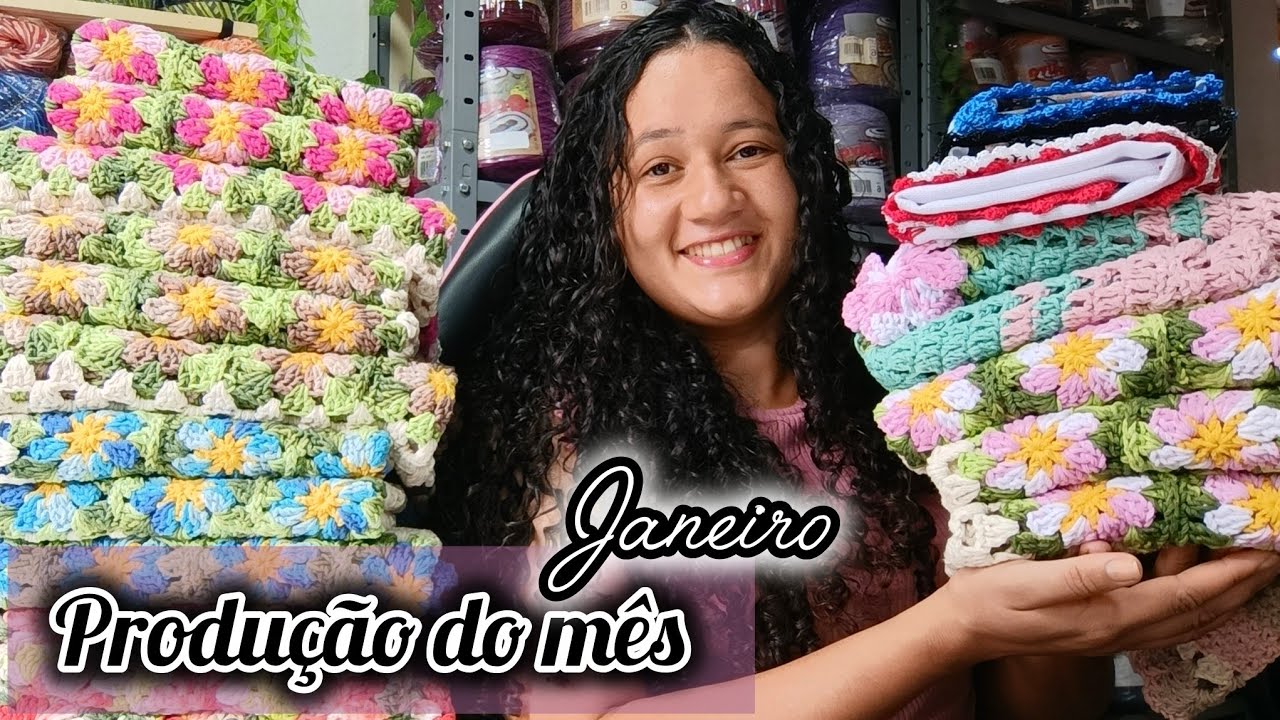 💥PRODUÇÃO DO MÊS DE JANEIRO EM CROCHÊ//COMO FOI?#produçãodecroche 