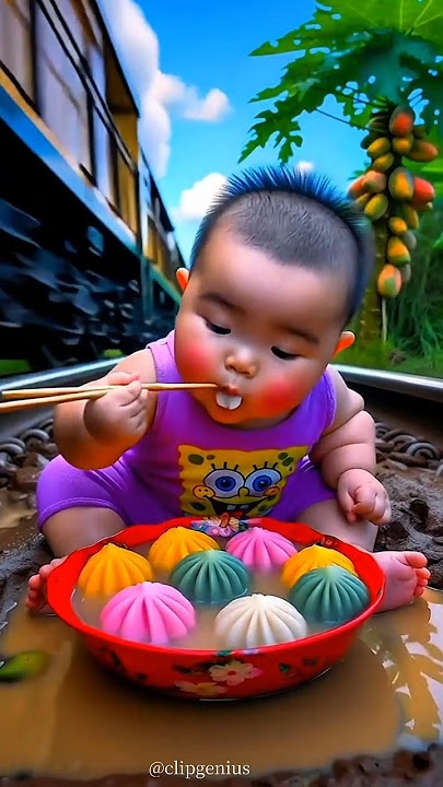 ♥️Evolution of Baby: Train Attack on the title baby for eating food 🌈#cat#cute#shorts #trendings