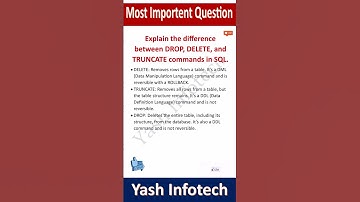 Explain the difference between DROP, DELETE, and TRUNCATE commands in SQL, #computereducation