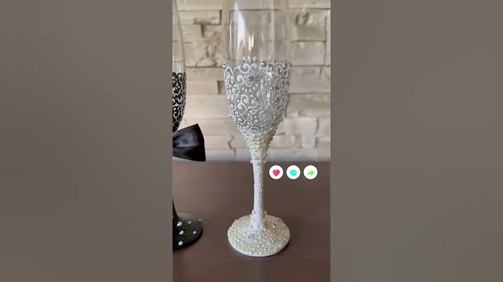 Beautiful wedding bride & groom glasses #diywedding #shorts #glasses