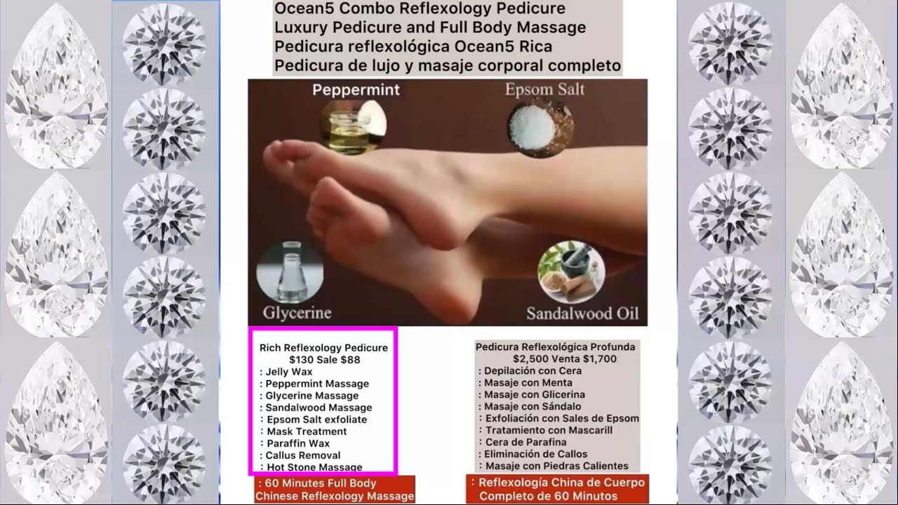 Combo Reflexology Pedicure package : an hour full body massage sale $88 dollar Rocky Point Mexico 