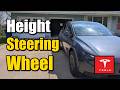 How to Adjust the Height of Steering Wheel on Tesla Vehicle - Easy Tutorial